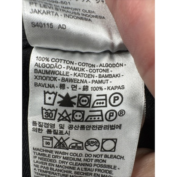 Levi's Denim Trucker Jacket Women‎ Small Black Denim Button Front Altered Design - Picture 7 of 13